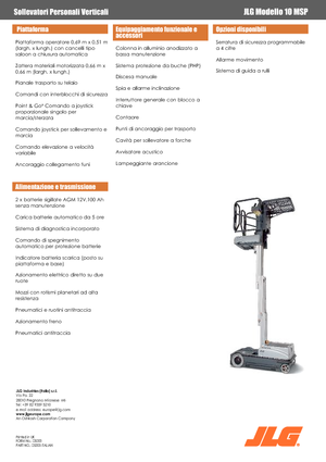 Senkrechtmast-Arbeitsbühnen JLG 10MSP