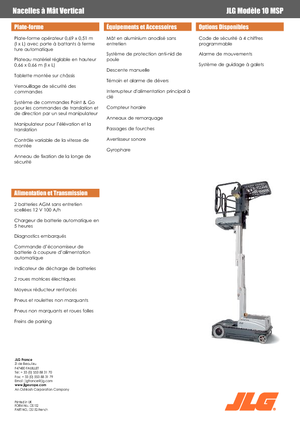 Senkrechtmast-Arbeitsbühnen JLG 10MSP