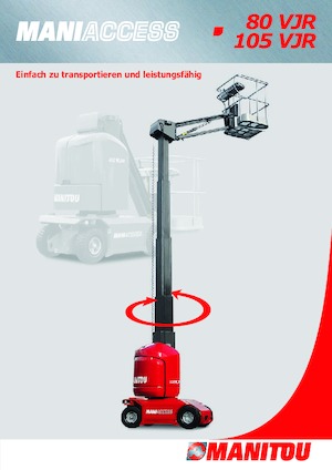 Vertikale Mastarbeitsbühnen auf Rädern Manitou 105 VJR