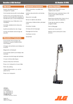 Senkrechtmast-Arbeitsbühnen JLG 20MVL