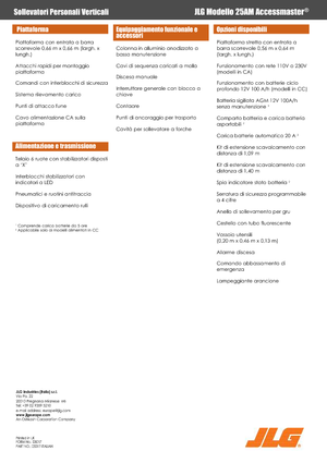 Senkrechtmast-Arbeitsbühnen JLG 25AM