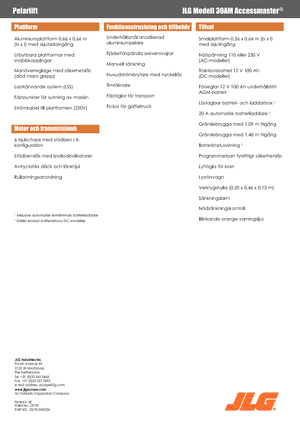 Senkrechtmast-Arbeitsbühnen JLG 30AM