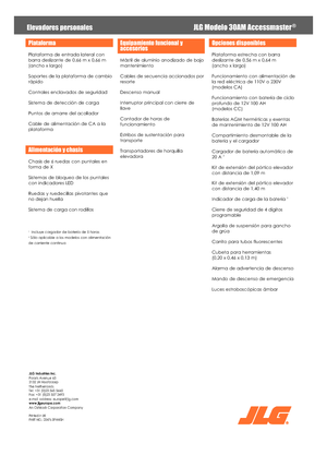 Senkrechtmast-Arbeitsbühnen JLG 30AM