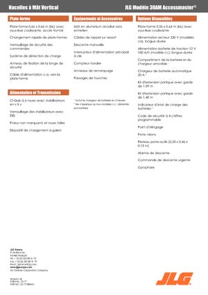 Senkrechtmast-Arbeitsbühnen JLG 30AM