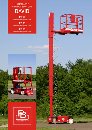 Scherenbühnen auf Rädern PB David 1 PB 75