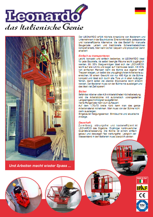 Senkrechtmast-Arbeitsbühnen Bravi Leonardo Outdoor