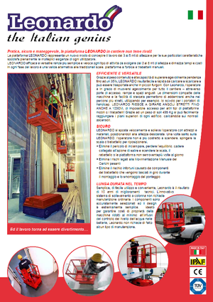 Senkrechtmast-Arbeitsbühnen Bravi Leonardo Outdoor