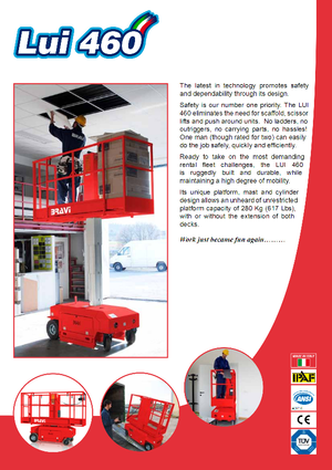 Senkrechtmast-Arbeitsbühnen Bravi Lui 460