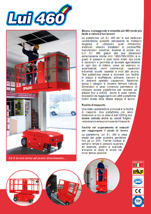 Senkrechtmast-Arbeitsbühnen Bravi Lui 460