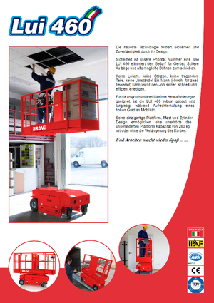 Senkrechtmast-Arbeitsbühnen Bravi Lui 460