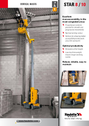 Senkrechtmast-Arbeitsbühnen Haulotte Star 10 NT