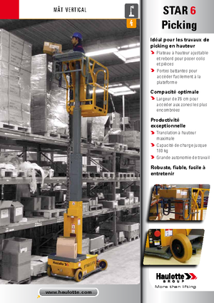 Senkrechtmast-Arbeitsbühnen Haulotte Star 6 P