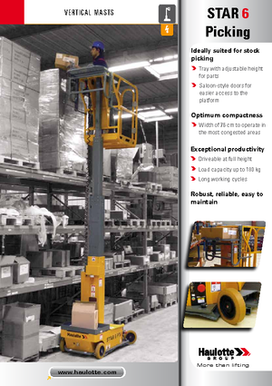 Senkrechtmast-Arbeitsbühnen Haulotte Star 6 P