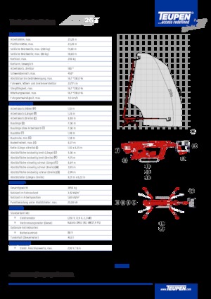 Teleskoparbeitsbühnen auf Raupen TEUPEN LEO25Tplus
