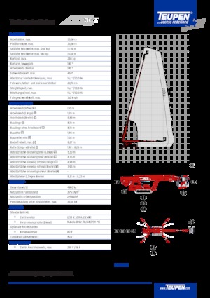 Teleskoparbeitsbühnen auf Raupen TEUPEN LEO36T