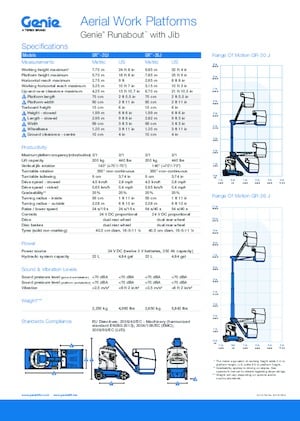 Teleskoparbeitsbühnen auf Rädern Genie GR-26J Runabout