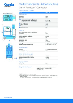 Teleskoparbeitsbühnen auf Rädern Genie GRC-12 Runabout