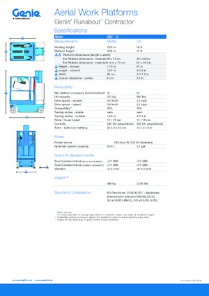 Teleskoparbeitsbühnen auf Rädern Genie GRC-12 Runabout
