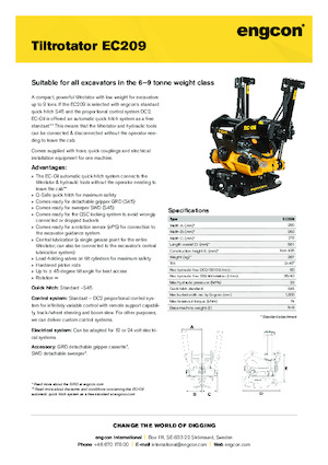 Schwenkrotator engcon EC209
