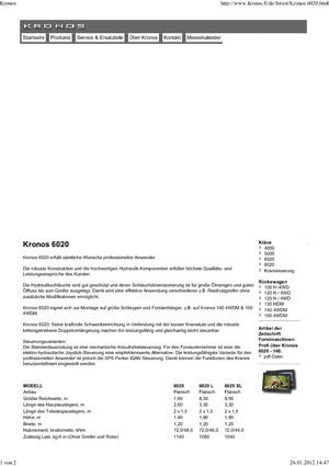 Holzladekrane Kronos 6020 L 