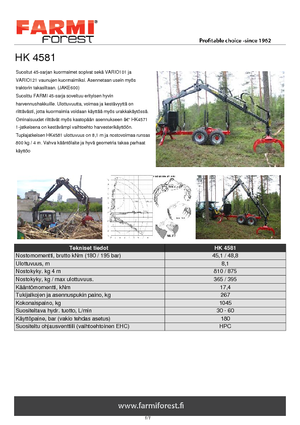 Holzladekrane Farmi HK 4581 X