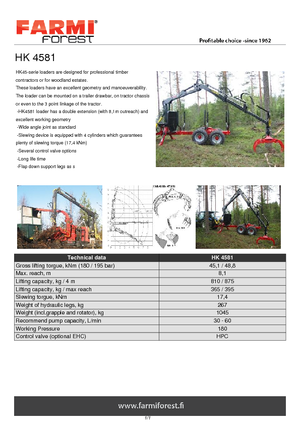 Holzladekrane Farmi HK 4581 X