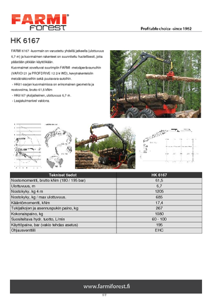 Holzladekrane Farmi HK 6167 X