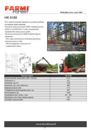 Holzladekrane Farmi HK 6185 X