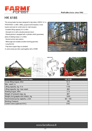 Holzladekrane Farmi HK 6185 X