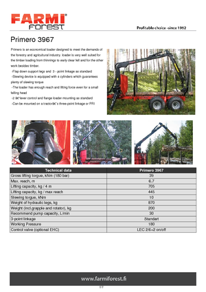 Holzladekrane Farmi Primero 3967