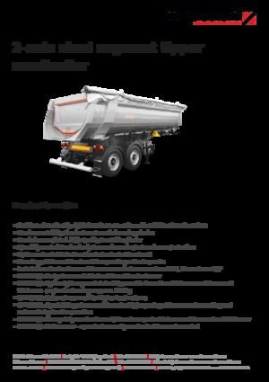 Sattelauflieger Kipper Schwarzmüller 2-axle steel segment tipper semitrailer - wheelbase 1,810 mm