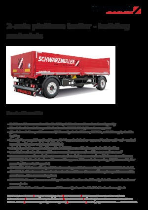 Kipper Anhänger Schwarzmüller 2-axle platform trailer - building materials