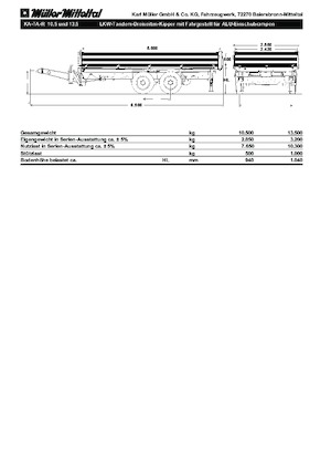 Kipper Anhänger Müller Mitteltal KA-TA-R 10,5