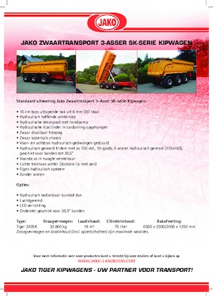 Anhänger kippen Jako Tiger 320SK