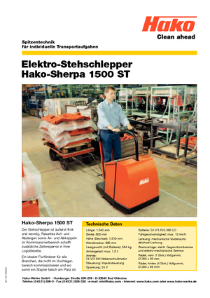 E-Schlepper Hako Sherpa 1500 ST
