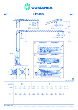 Turmkrane-LK-ud Comansa HT 30 (2,2m)
