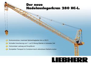 Turmkrane-N-od. Liebherr 280 HC-L 16/28  Litronic