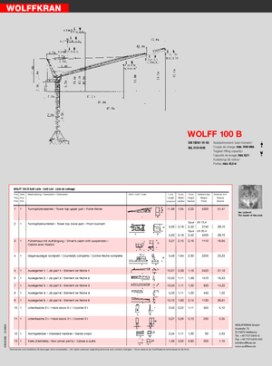 Turmkrane-N-od. Wolffkran WK 100 B