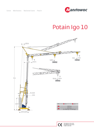 Turmkrane-LK-ud Potain IGO 10 (1,6m)