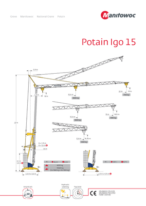 Turmkrane-LK-ud Potain IGO 15 (1,75m)