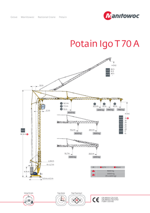 Turmkrane-LK-ud Potain IGO T 70 A