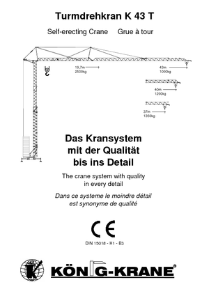 Turmkrane-LK-ud König K 43 T (2,3m)