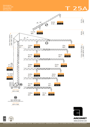 Turmkrane-LK-ud Arcomet T 25 A 2,8 m