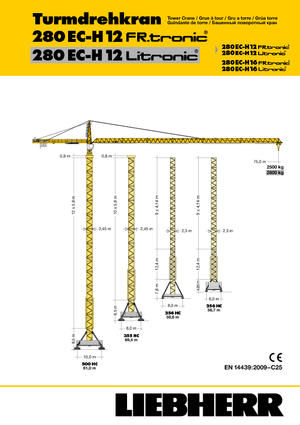 Turmkrane-LK-od Liebherr 280 EC-H 12 Lit