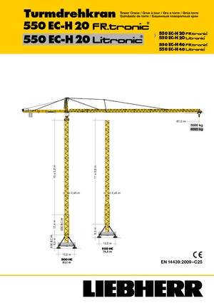 Turmkrane-LK-od Liebherr 550 EC-H 20 Litronic 