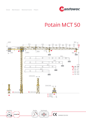 Turmkrane-LK-od Potain MCT 50-2,5 t