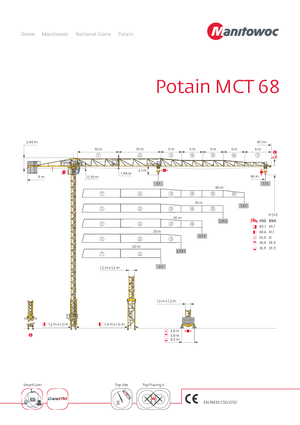 Turmkrane-LK-od Potain MCT 68 B-3 t