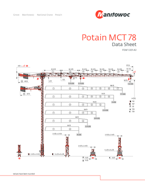 Turmkrane-LK-od Potain MCT 78-3 t