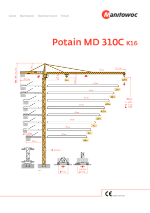 Turmkrane-LK-od Potain MD 310 C 16 T