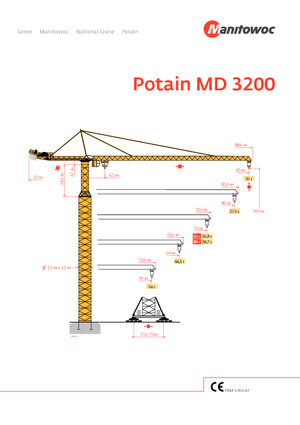 Turmkrane-LK-od Potain MD 3200-64 t